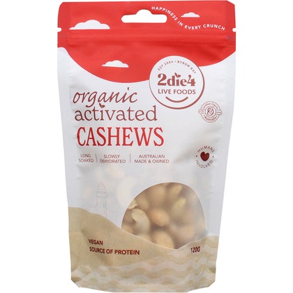 2DIE4 LIVE FOODS Activated Organic Cashews 120g - L'Organic