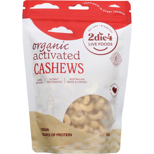 2DIE4 LIVE FOODS Activated Organic Cashews 300g - L'Organic