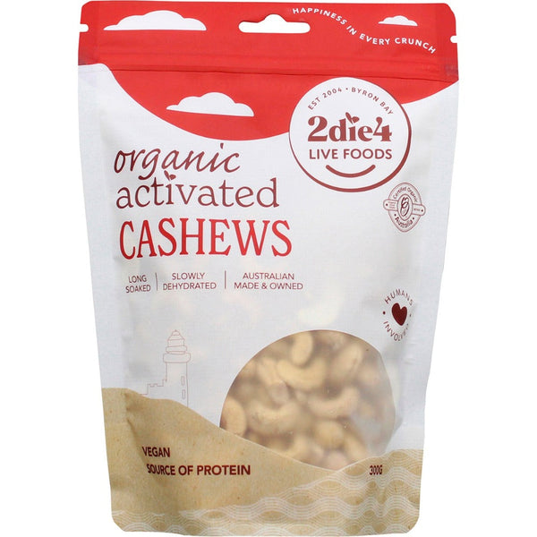 2DIE4 LIVE FOODS Activated Organic Cashews 300g - L'Organic
