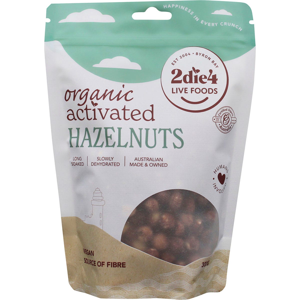 2DIE4 LIVE FOODS Activated Organic Hazelnuts 300g - L'Organic