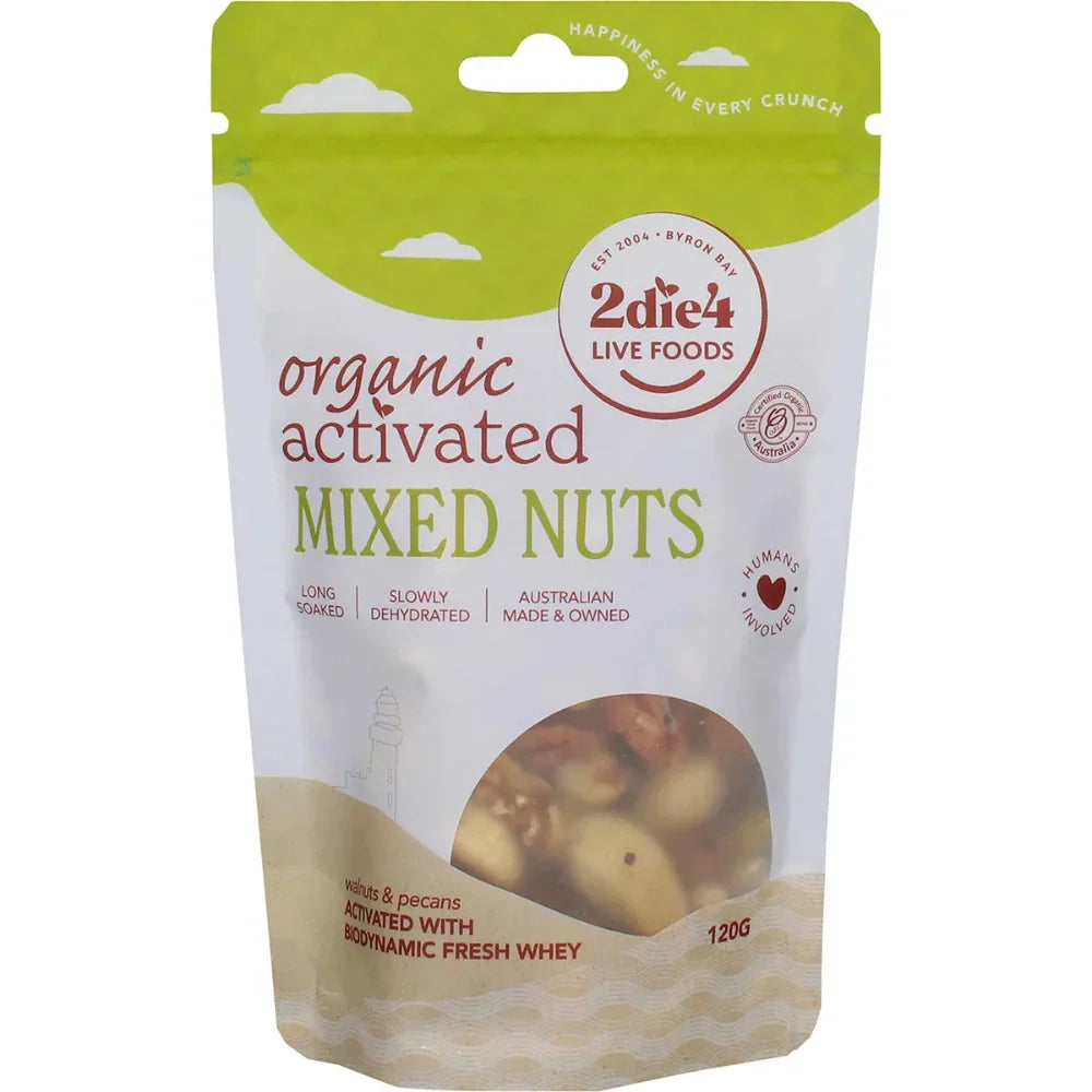 2DIE4 LIVE FOODS Activated Organic Mixed Nuts 120g - L'Organic