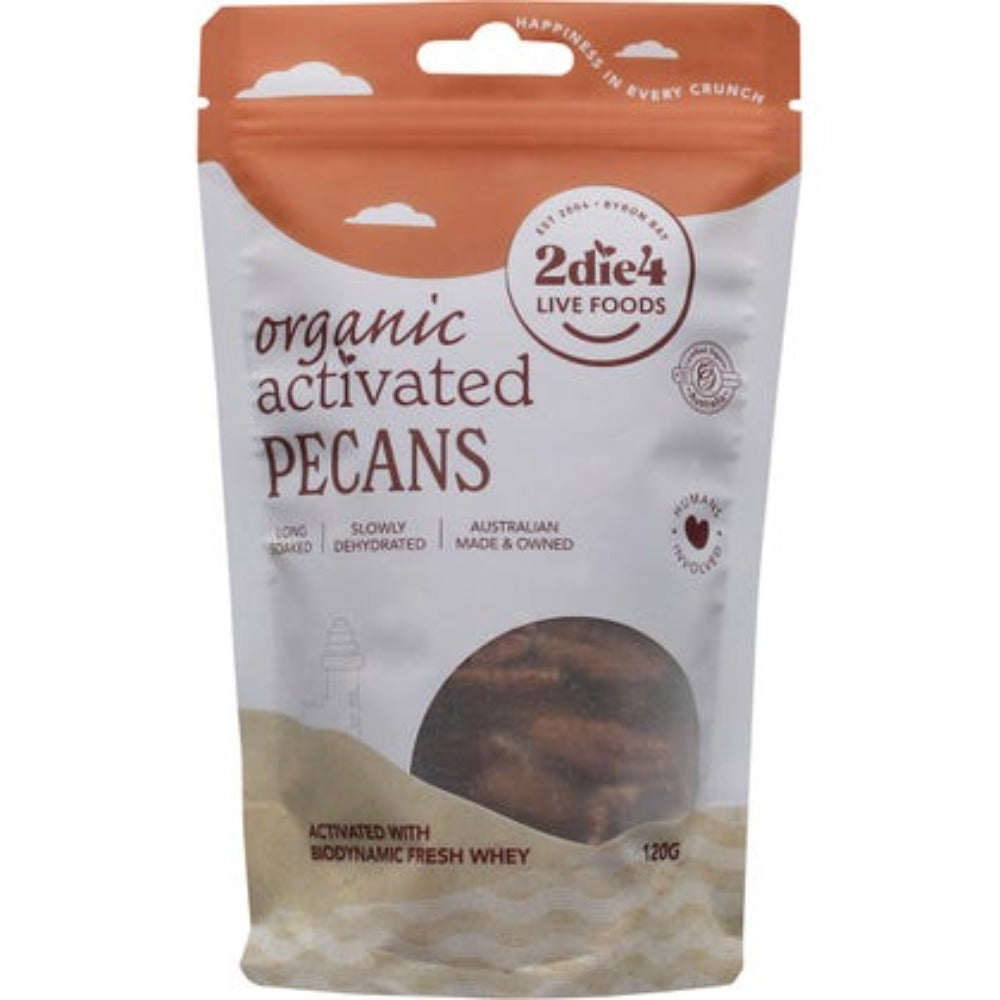 2DIE4 LIVE FOODS Activated Organic Pecans 120g - L'Organic