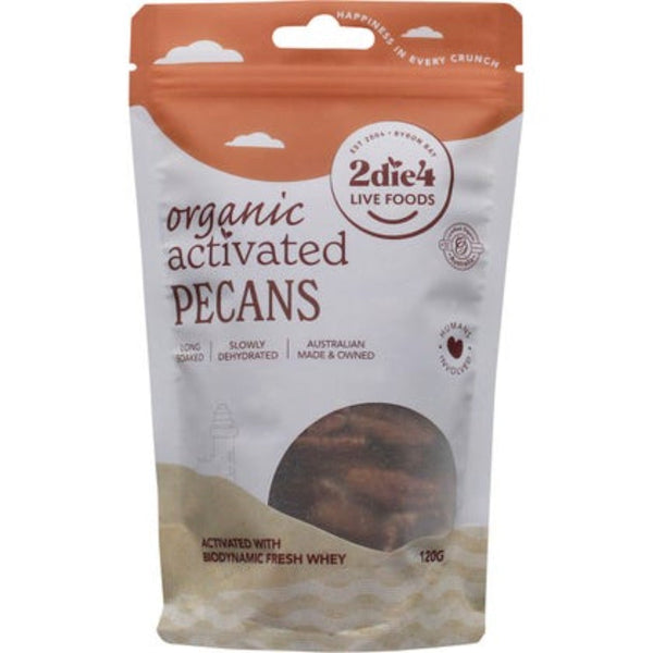 2DIE4 LIVE FOODS Activated Organic Pecans 120g - L'Organic