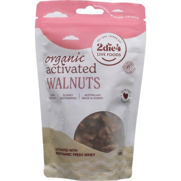 2DIE4 LIVE FOODS Activated Organic Walnuts with Fresh Whey 100g - L'Organic