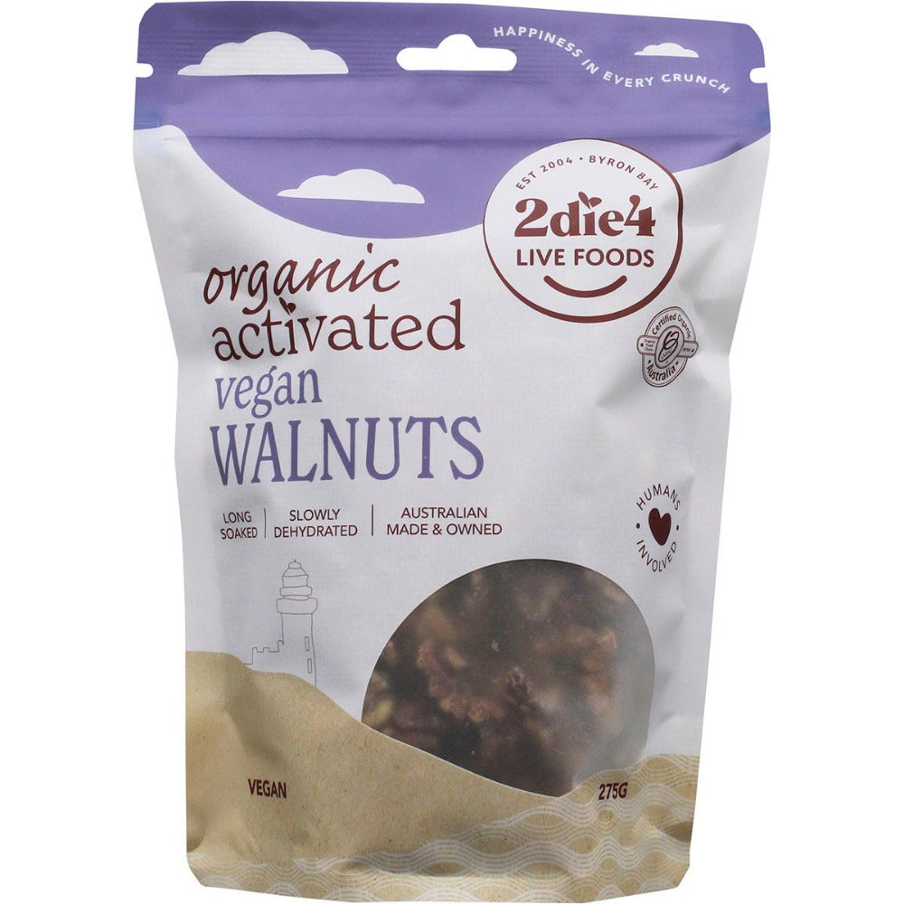 2DIE4 LIVE FOODS Activated Organic Walnuts Vegan 275g - L'Organic