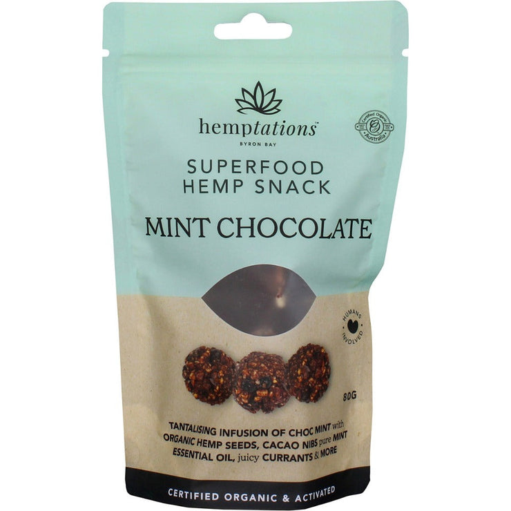 2DIE4 LIVE FOODS Hemptations Mint Chocolate 80g - L'Organic