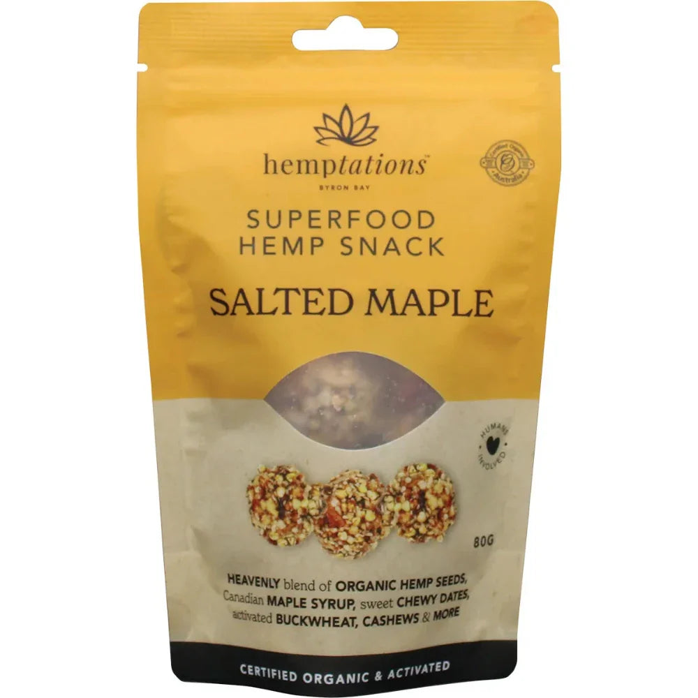 2DIE4 LIVE FOODS Hemptations Salted Maple 80g - L'Organic