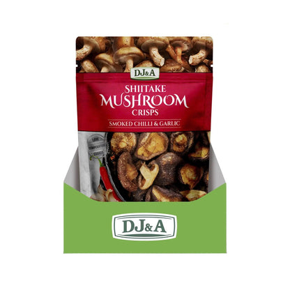 DJ&A Shiitake Mushroom Crisps Smoked Chilli & Garlic - 12x30g
