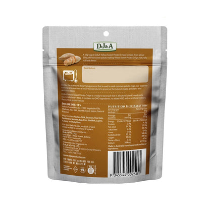 DJ&A Yellow Sweet Potato Crisps - 10x55g