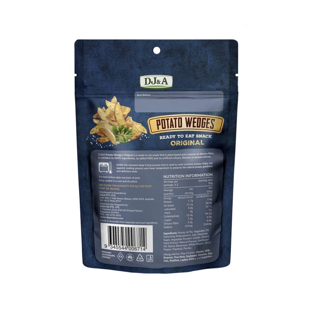 DJ&A Potato Wedges Original - 9x100g