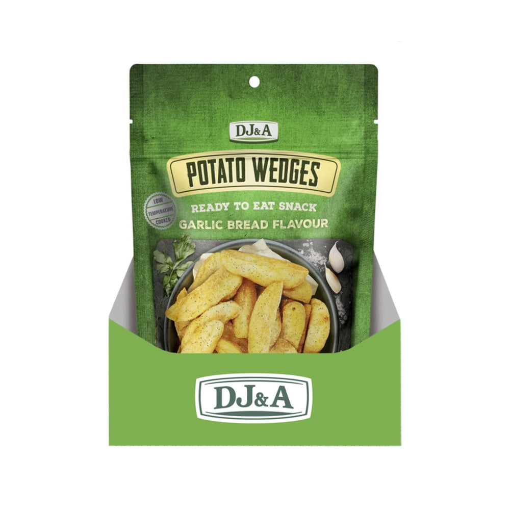 DJ&A Potato Wedges Garlic Bread Flavour - 9x100g
