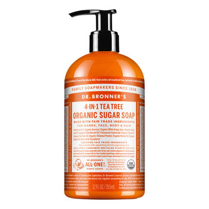 Dr Bronner's Organic Pump Soap - Tea Tree - 355ml