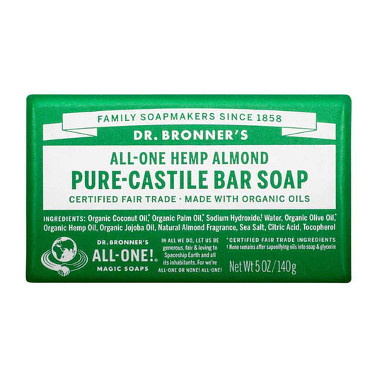 Dr Bronner's Pure-Castile Bar Soap - Almond - 140g