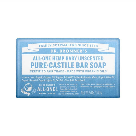 Dr Bronner's Original Bar Soap - Baby/Unscented - 140g