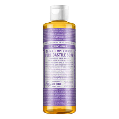 Dr Bronner's Pure Castile Liquid Soap - Lavender - 237ml