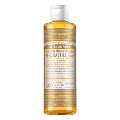 Dr Bronner's Pure Castile Liquid Soap - Sandalwood Jasmine - 237ml