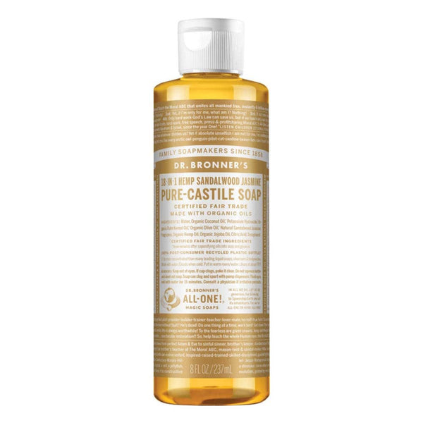 Dr Bronner's Pure Castile Liquid Soap - Sandalwood Jasmine - 237ml