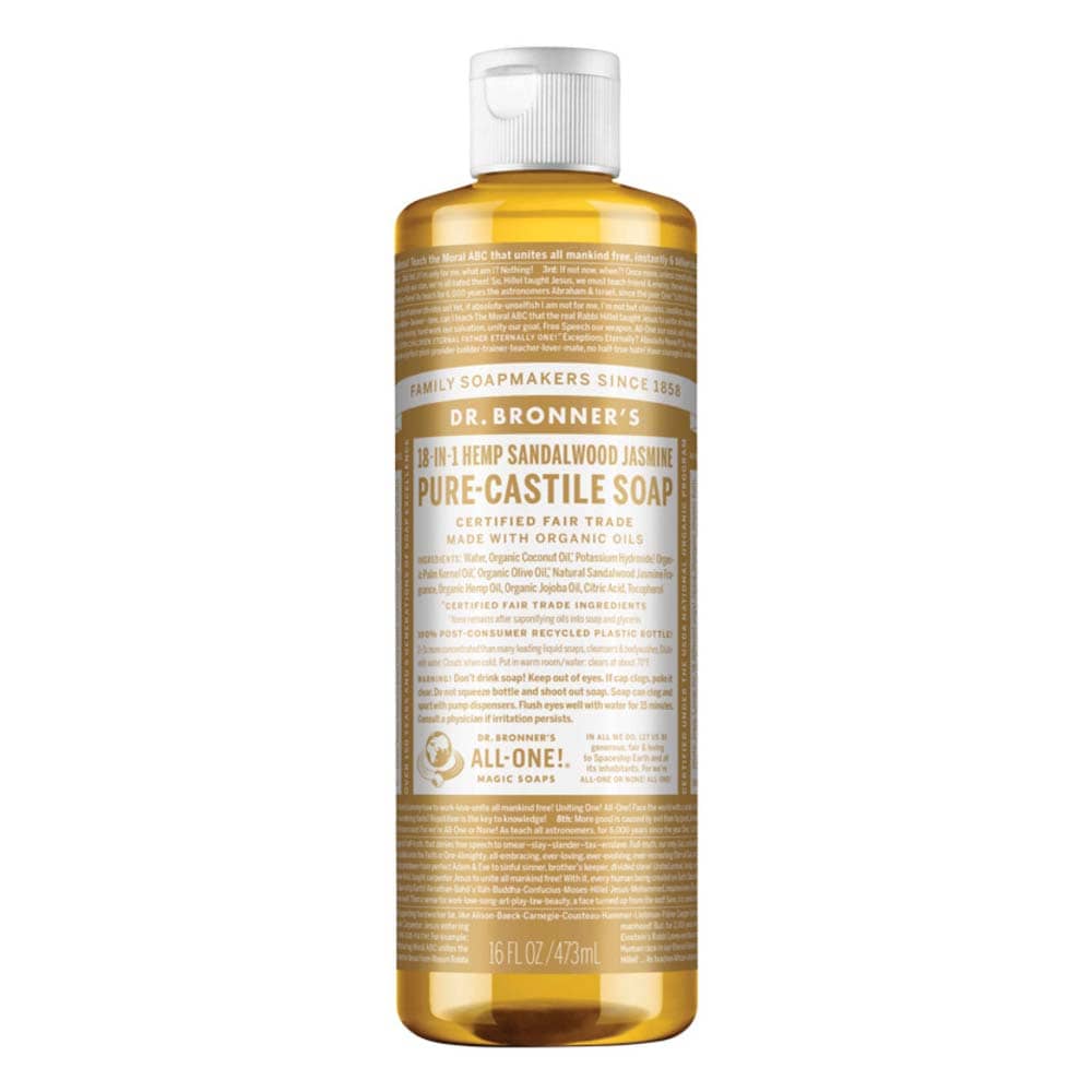 Dr Bronner's Pure Castile Liquid Soap - Sandalwood Jasmine - 473ml