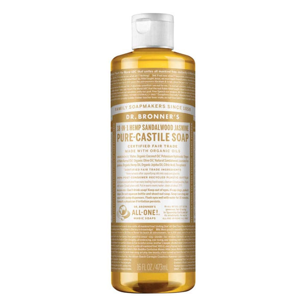 Dr Bronner's Pure Castile Liquid Soap - Sandalwood Jasmine - 473ml