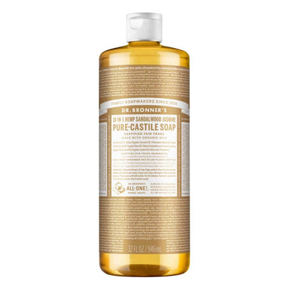 Dr Bronner's Pure Castile Liquid Soap - Sandalwood Jasmine - 946ml