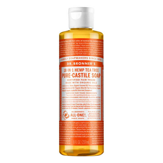 Dr Bronner's Pure Castile Liquid Soap - Tea Tree - 237ml