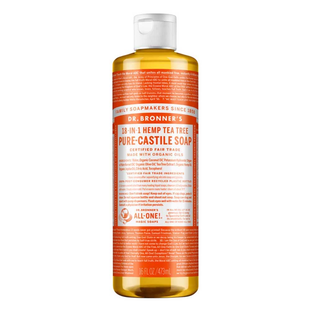 Dr Bronner's Pure Castile Liquid Soap - Tea Tree - 473ml