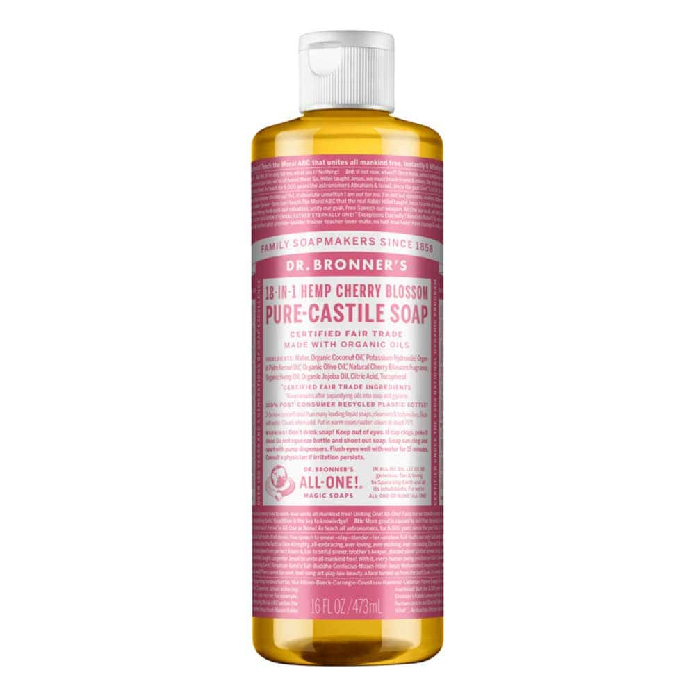 Dr Bronner's Pure Castile Liquid Soap - Cherry Blossom - 473ml