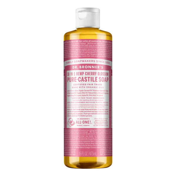 Dr Bronner's Pure Castile Liquid Soap - Cherry Blossom - 473ml