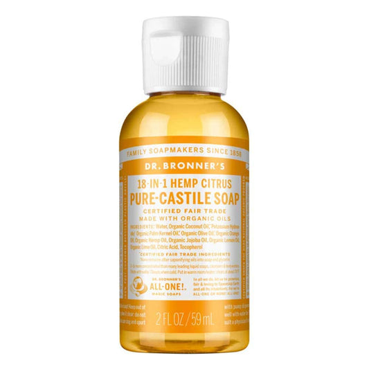 Dr Bronner's Pure Castile Liquid Soap - Citrus - 59ml