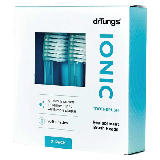 Dr Tungs Ionic Toothbrush Replacement Heads - 2 Pack