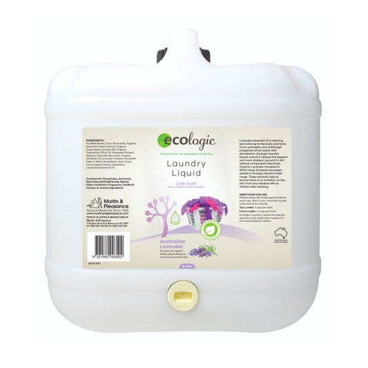 ECOLOGIC Laundry Liquid (Bulk) Australian Lavender - 15L - L'Organic