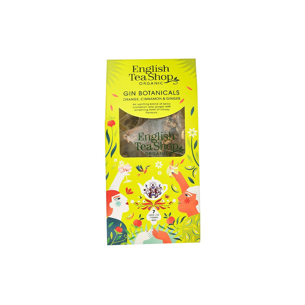ENGLISH TEA SHOP Gin Botanical Orange, Cinnamon & Ginger 7 Pyramid Tea Bags - L'Organic