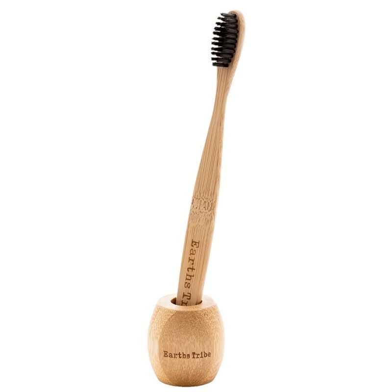 Earths Tribe Bamboo Toothbrush Stand with Toothbrush