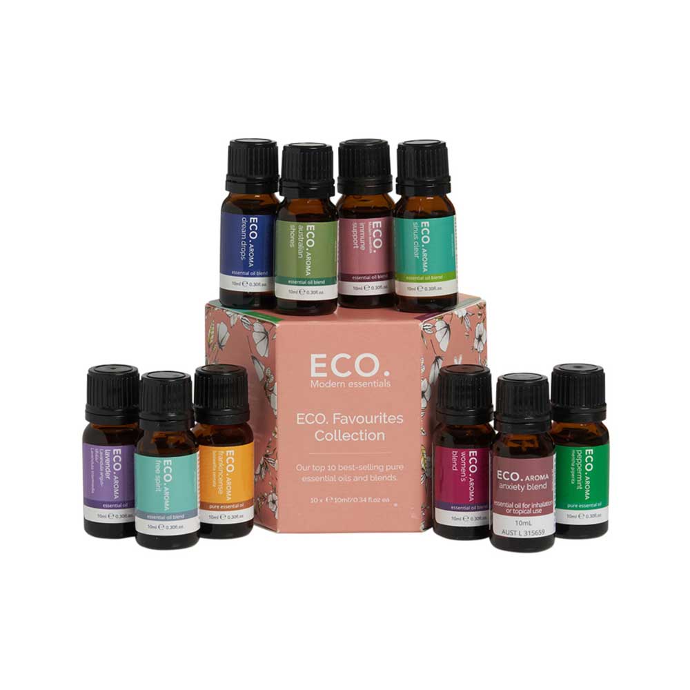 Eco Aroma Essential Oil Favourites Collection - 10ml x 10 Pack