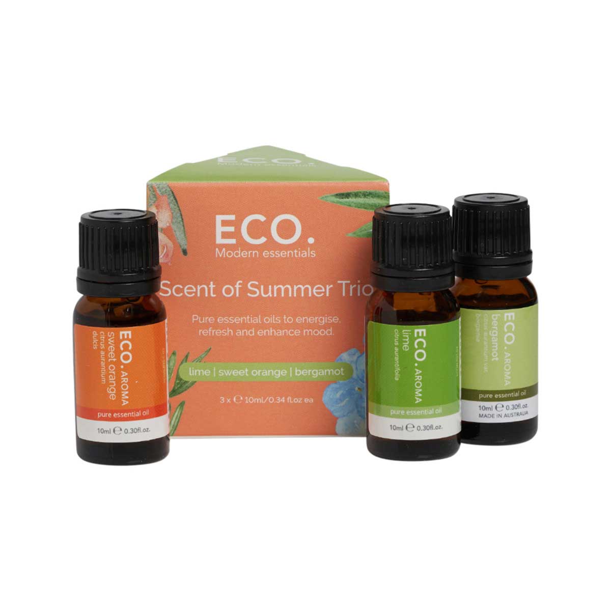 Eco Aroma Essential Oil Trio - Scents of Summer - 10ml x 3 Pack