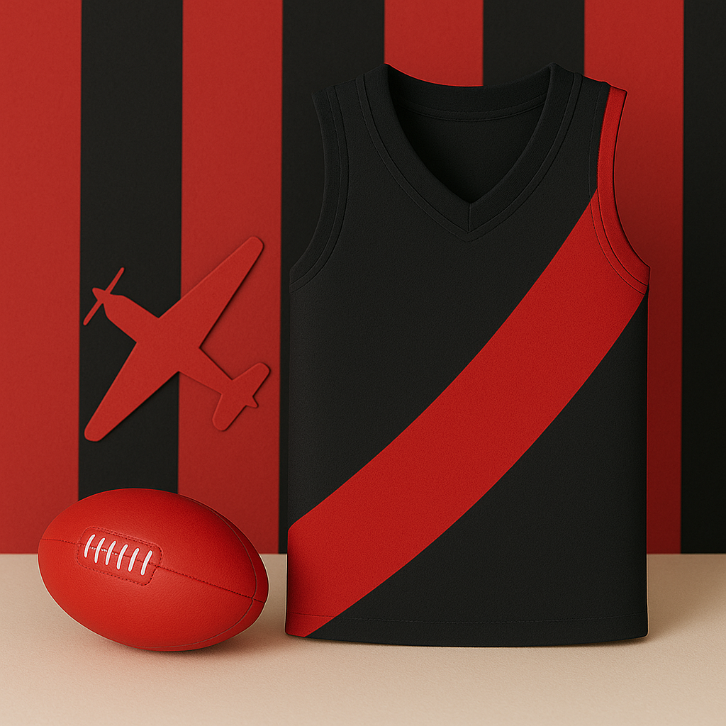 Soapmaid Footy Bath Bomb (Black & Red) - Essendon Bombers - 1 Pack