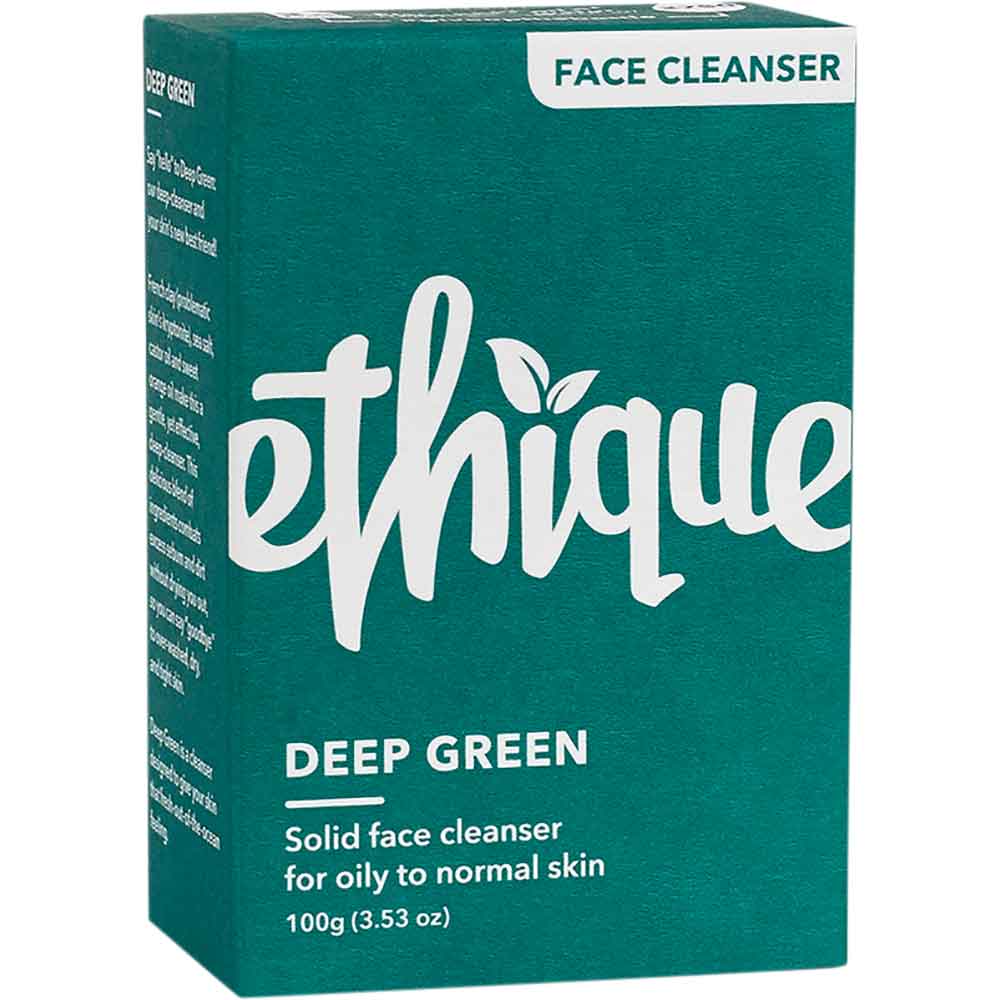 Ethique Deep Green Face Facial Cleanser - Oily to Normal Skin - 100g