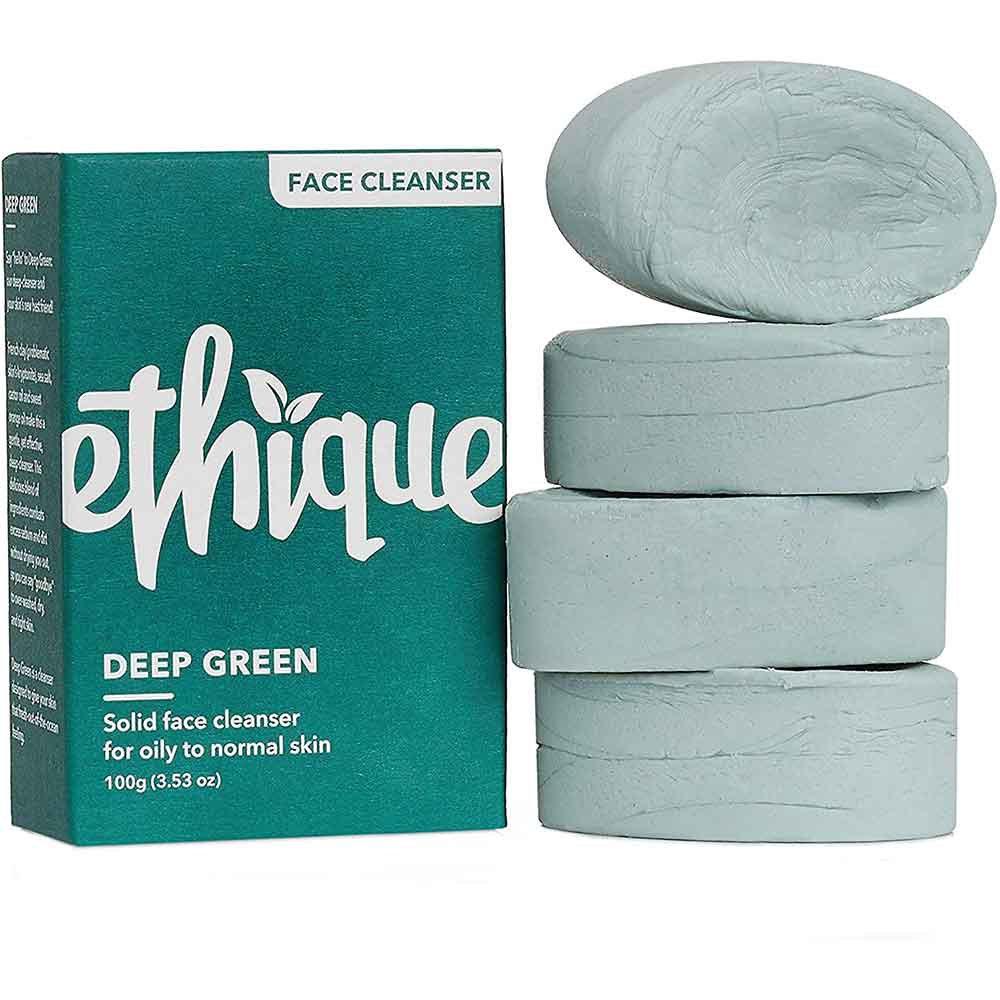 Ethique Deep Green Face Facial Cleanser - Oily to Normal Skin - 100g