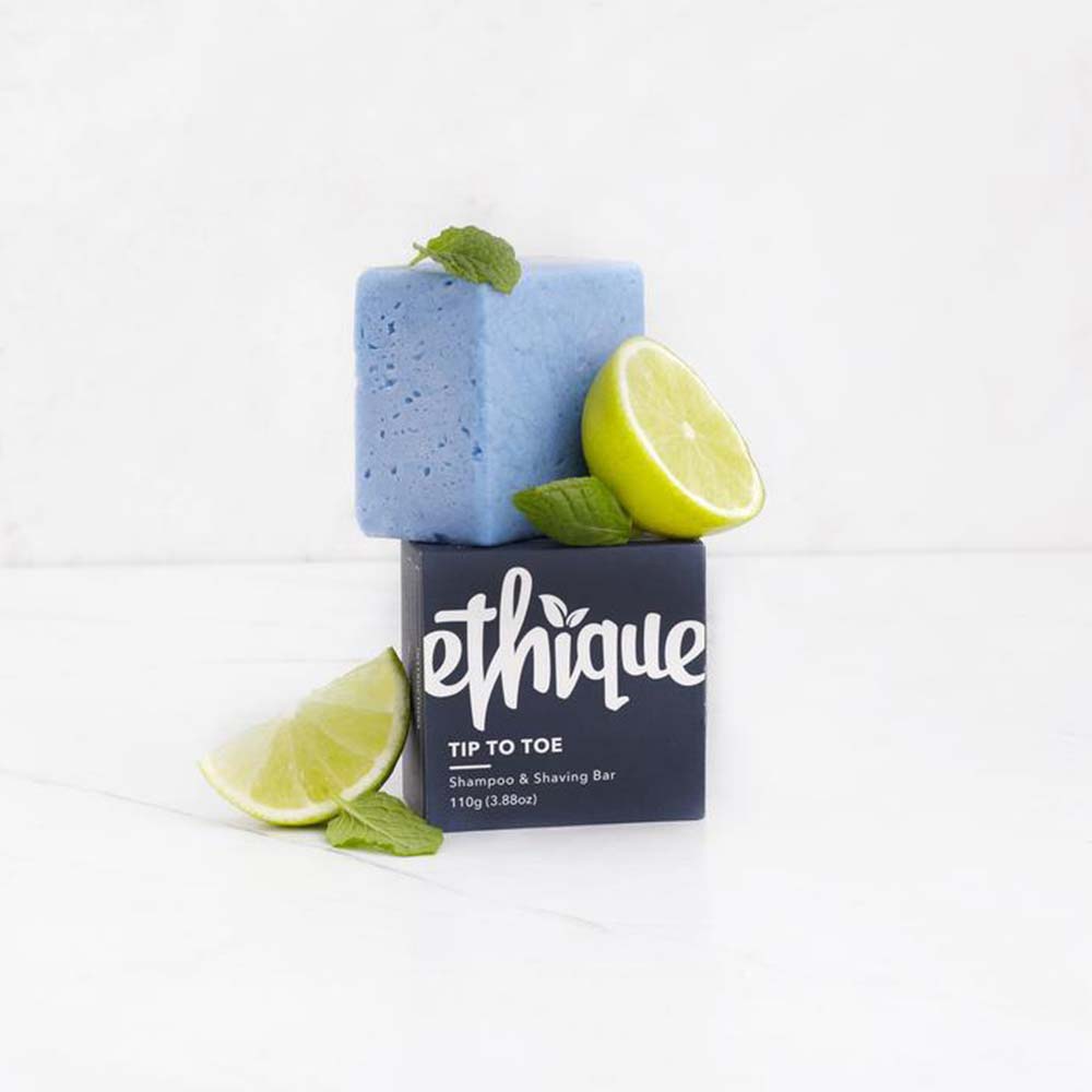 Ethique Tip-to-Toe Men's Solid Shampoo & Shaving Bar - 110g