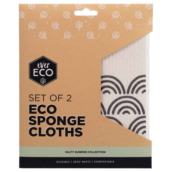 Ever Eco Eco Sponge Cloths Salty Sunrise - 2 Pack