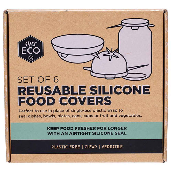 Ever Eco Reusable Silicone Food Covers - 6 Pack