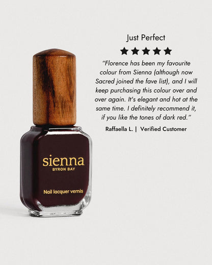 Sienna Nail Polish Florence - Dark Red -  10ml