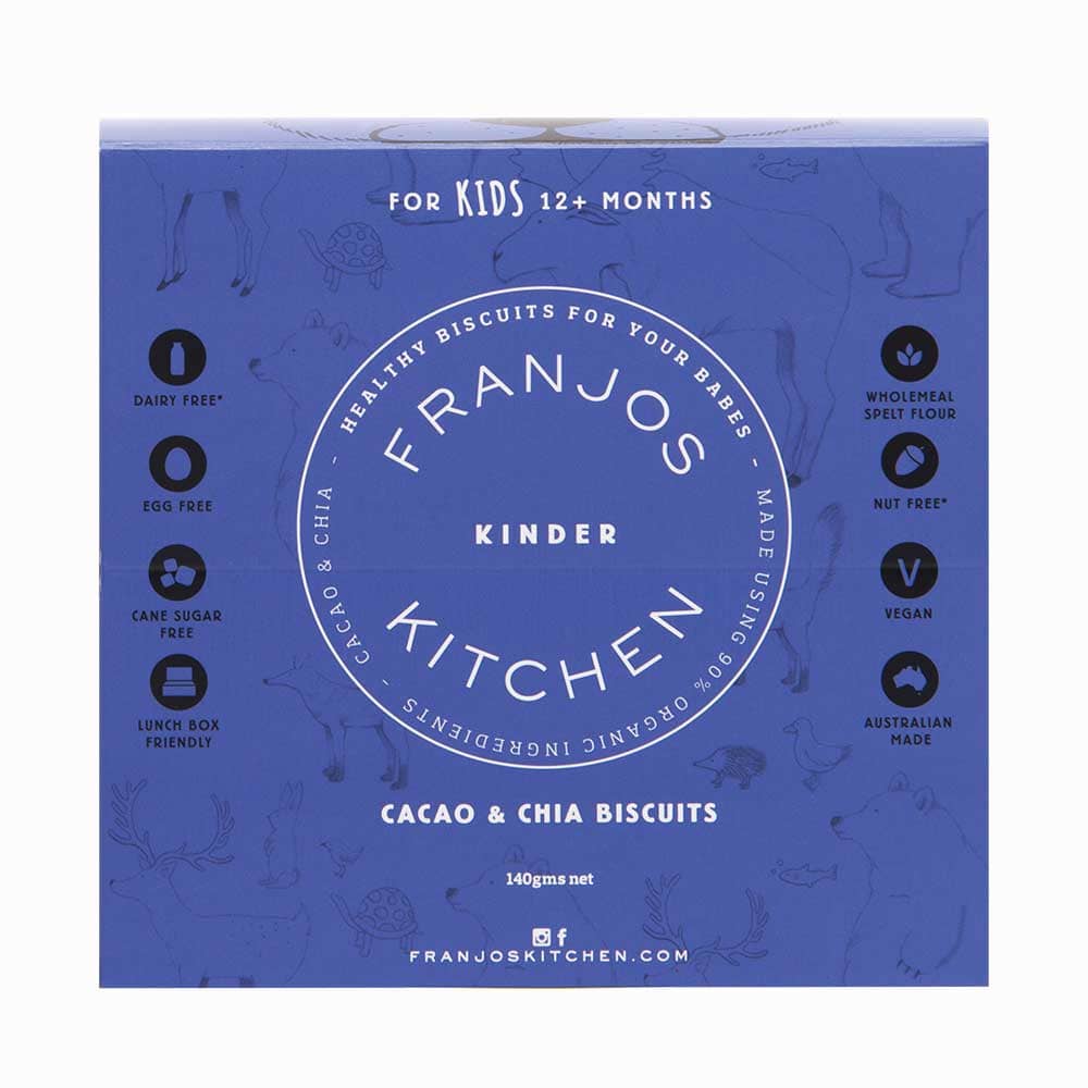 Franjo's Kitchen Kinder Biscuits - Cacao & Chia - 140g