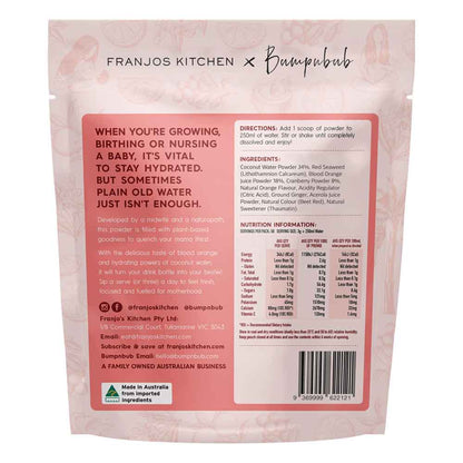 Franjos Kitchen Motherhood Hydration Powder Blood Orange & Coconut Water - 150g
