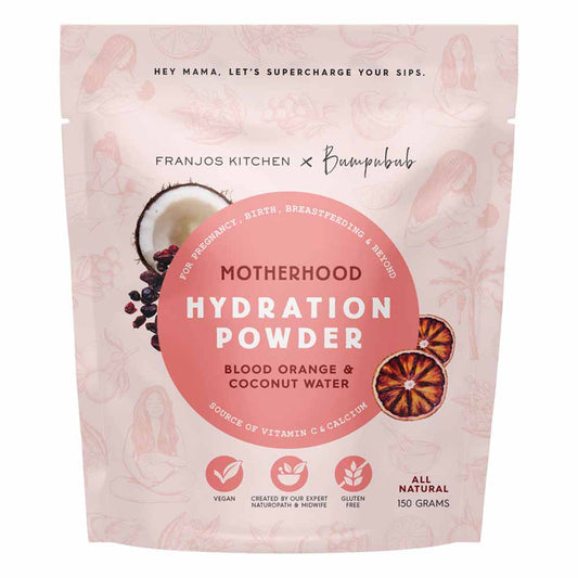 Franjos Kitchen Motherhood Hydration Powder Blood Orange & Coconut Water - 150g