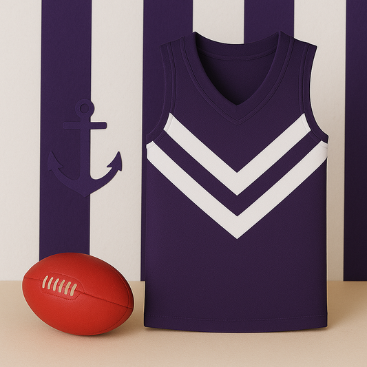 Soapmaid Footy Bath Bomb (Purple & White) - Fremantle Dockers - 1 Pack