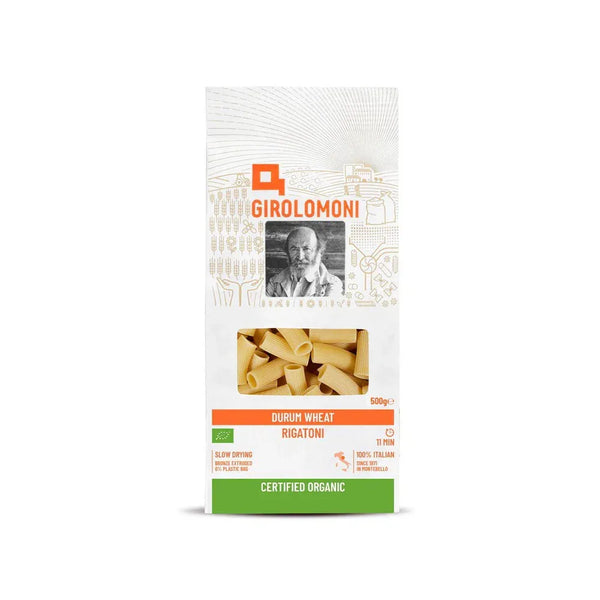 GIROLOMONI Organic Durum Wheat Semolina Pasta Rigatoni - 500g - L'Organic