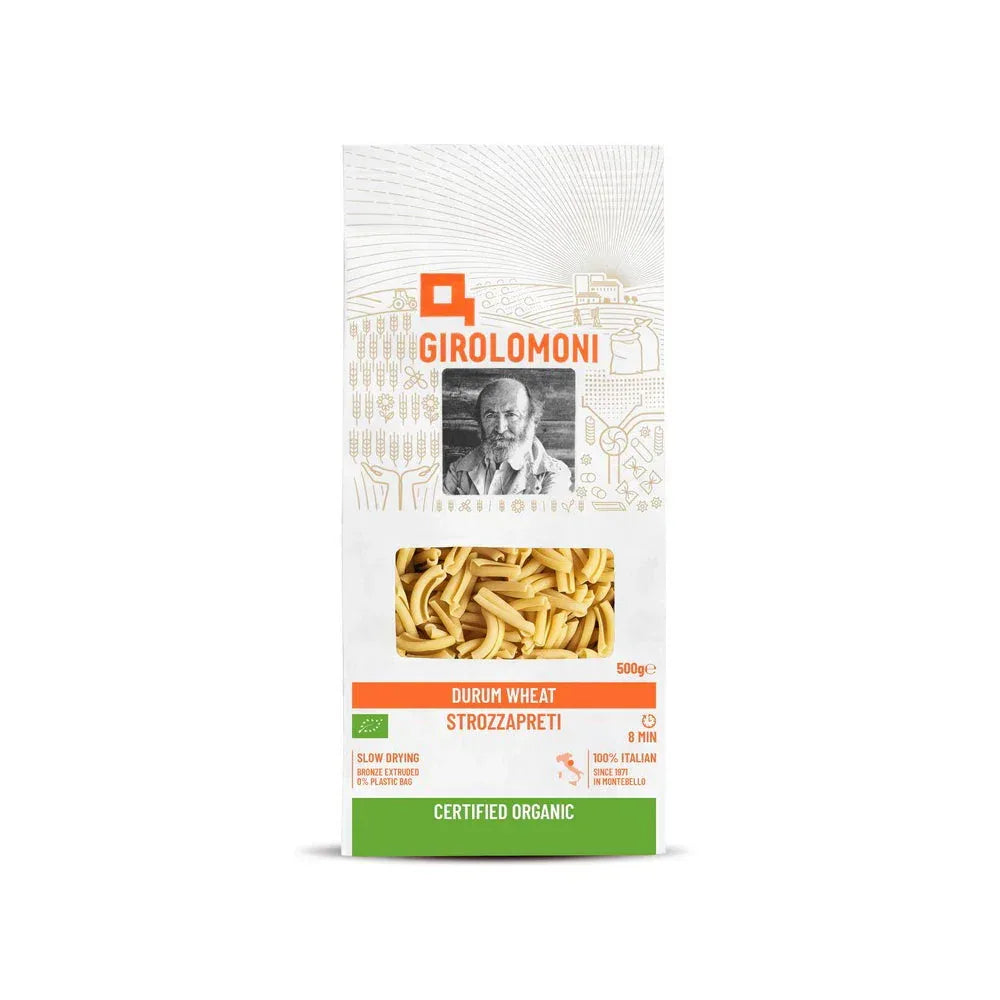 GIROLOMONI Organic Durum Wheat Semolina Pasta Strozzapreti - 500g - L'Organic