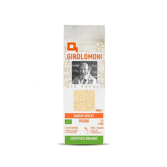 GIROLOMONI Organic Durum Wheat Semolina Risoni - 500g - L'Organic