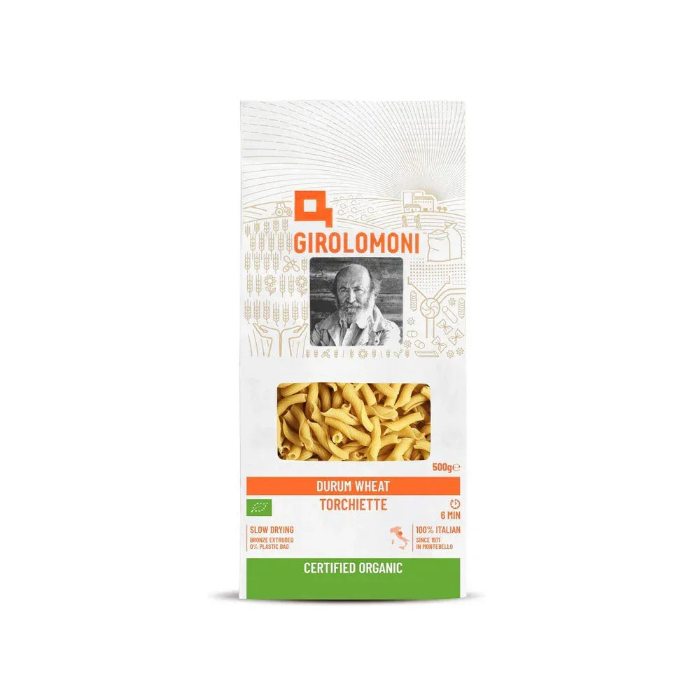 GIROLOMONI Organic Durum Wheat Semolina Torchiette - 500g - L'Organic
